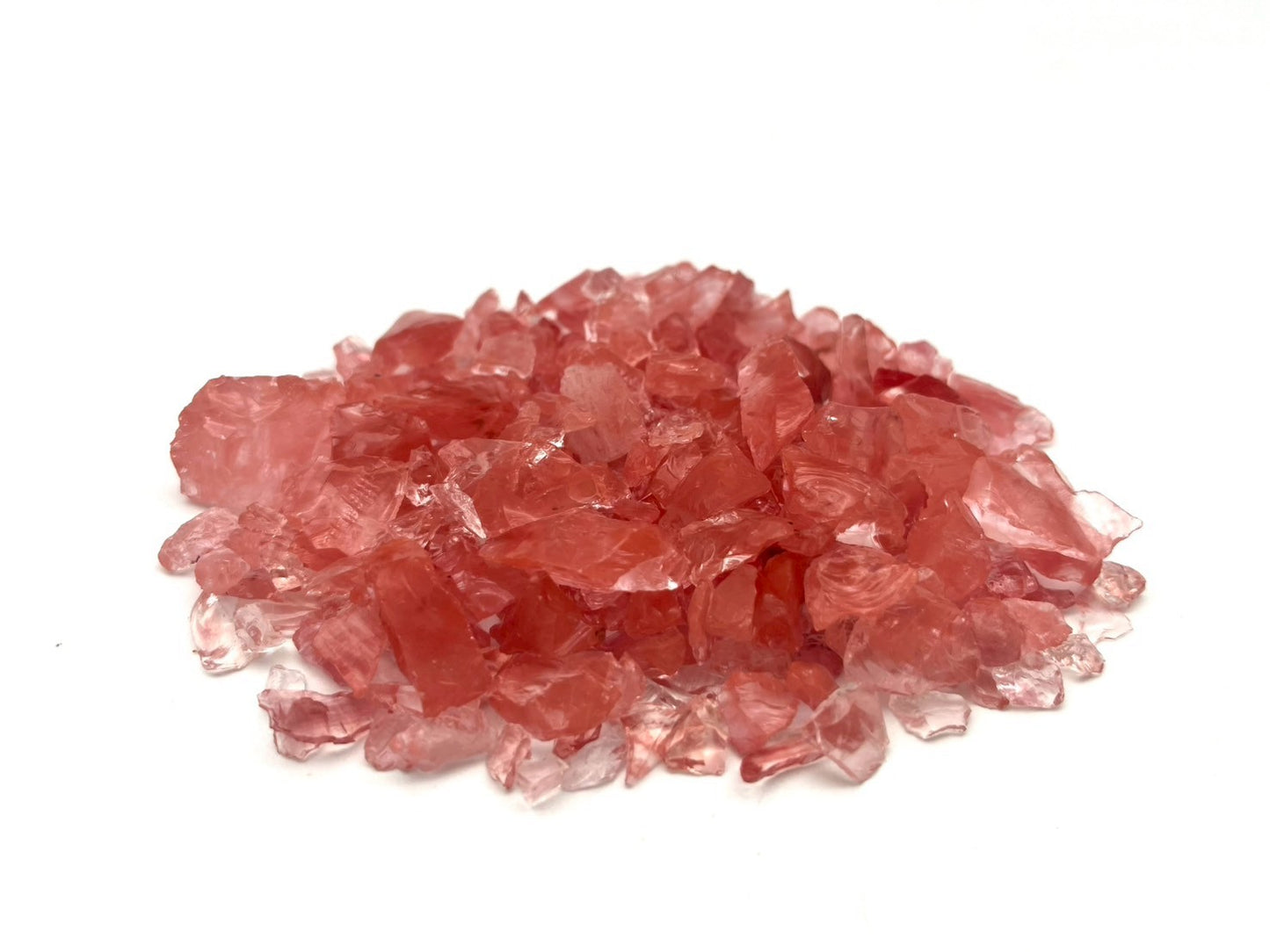 ガラス骨材 ウォーターメロンレッド(桜) 約6~12mm 1kg(送料込み)