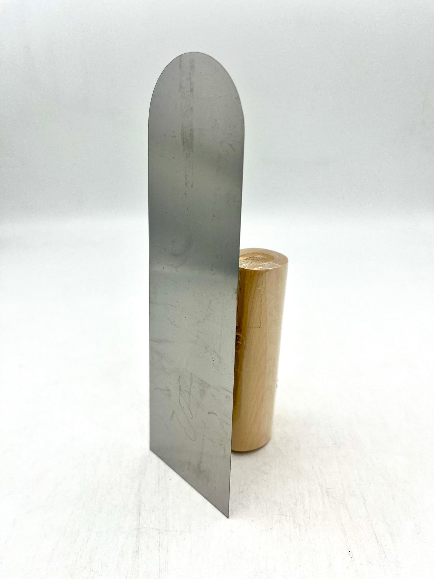 山西 ステンレス 波消し鏝 (先丸型 0.2mm厚 180mm)