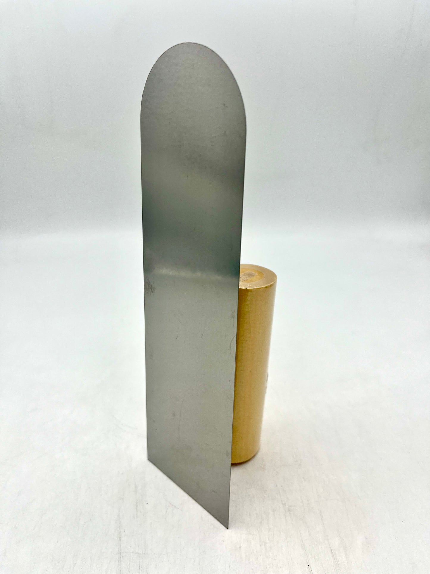山西 ステンレス 波消し鏝 (先丸型 0.2mm厚 210mm)