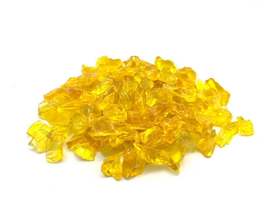ガラス骨材　イエロー(黄)　約6~12mm　1kg(送料込み)