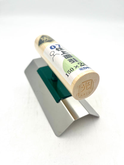 カネミツ ステンレス 仕上面引鏝 (厚み0.7mm 角面引 150mm×20mm)