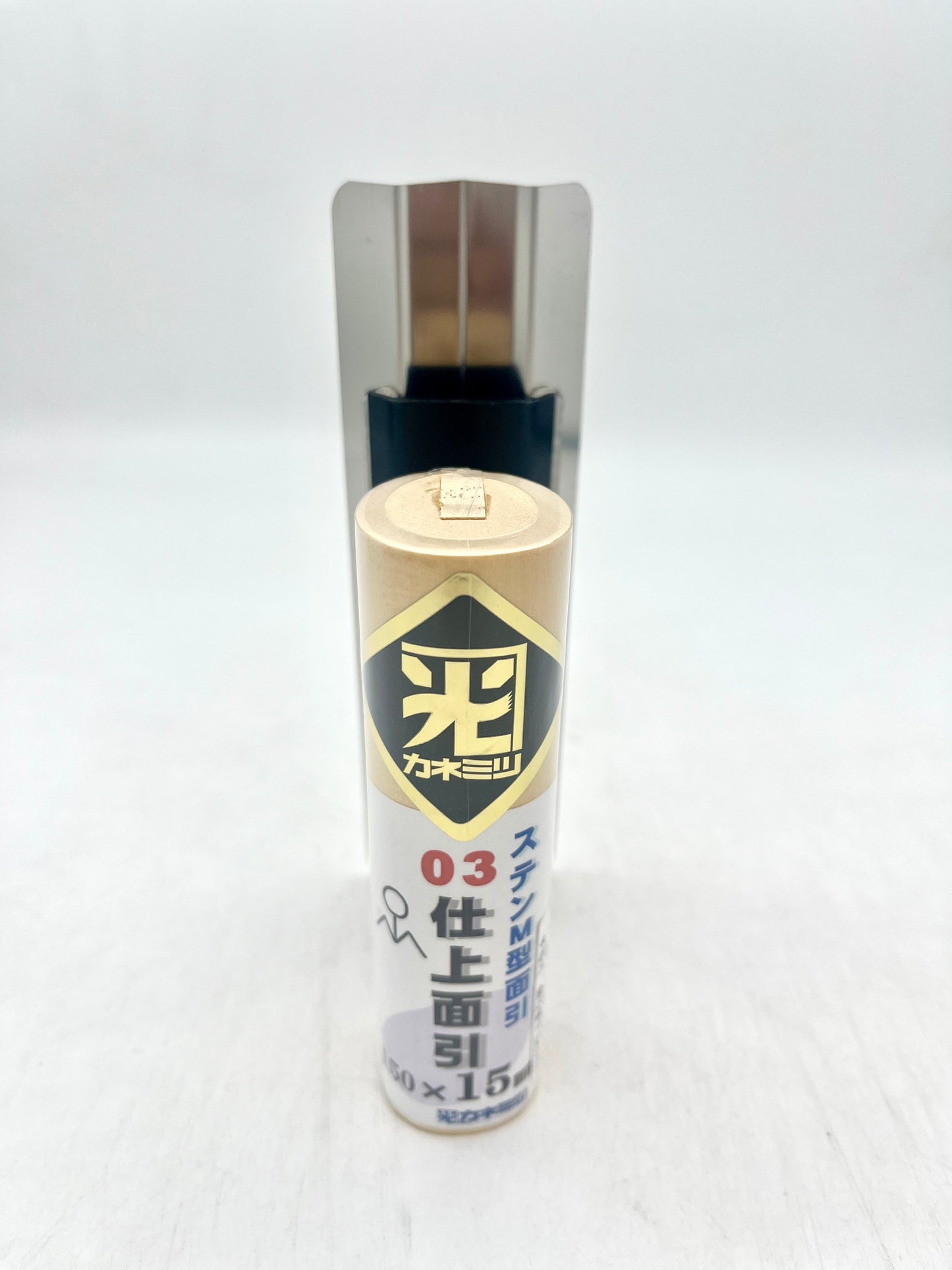 カネミツ ステンレス 仕上面引鏝 (厚み0.3mm M型面引 150mm×15mm)