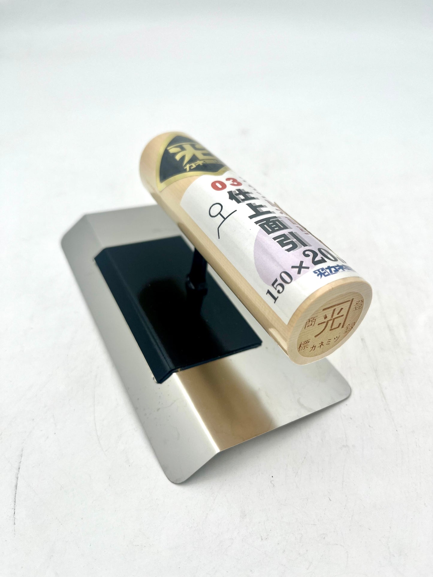 カネミツ ステンレス 仕上面引鏝 (厚み0.3mm 面木面引 150mm×20mm)