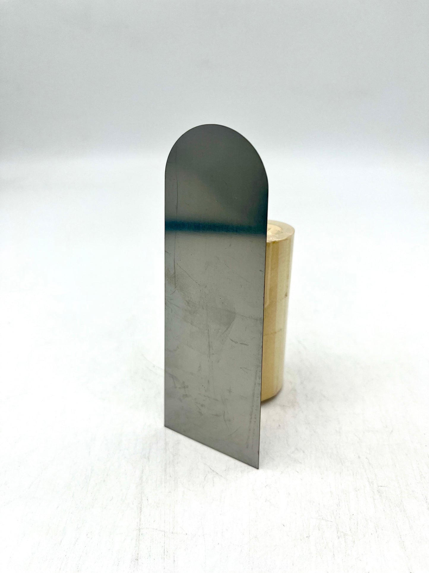 山西 ステンレス 波消し鏝 (先丸型 0.2mm厚 120mm)