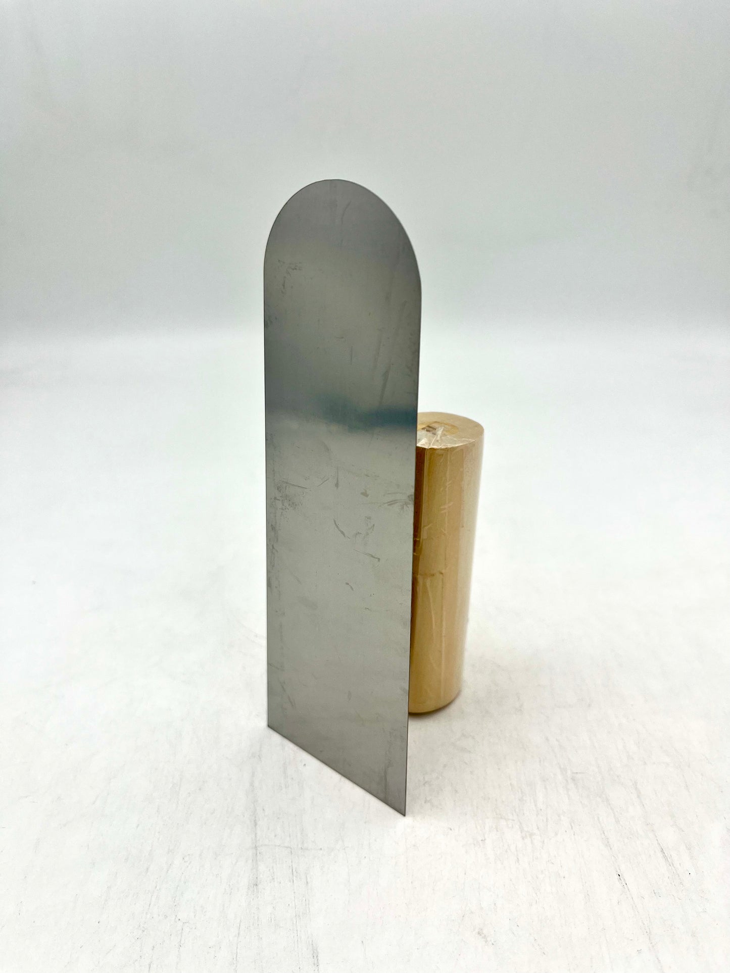 山西 ステンレス 波消し鏝 (先丸型 0.2mm厚 150mm)