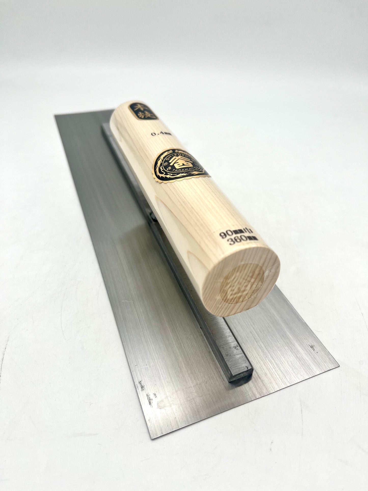 山西 本焼 カラークリート鏝 (角型 0.4mm厚 90mm巾 360mm)