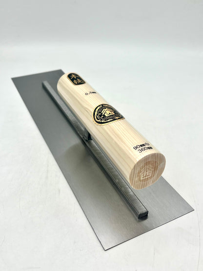 山西 本焼 カラークリート鏝 (角型 0.5mm厚 90mm巾 360mm)